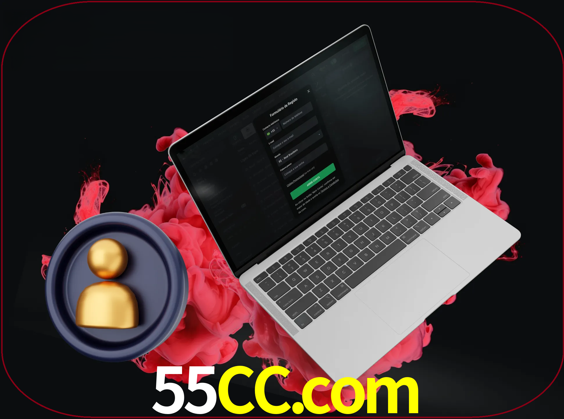 No cabeçalho do site 55cc, clique no botão que o levará a um formulário especial onde terá de introduzir as suas informações actuais.